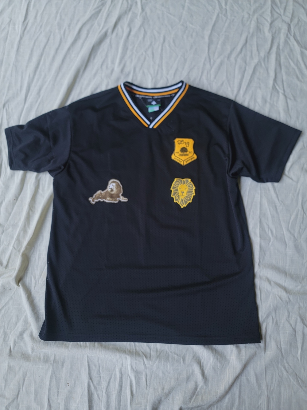 LRG Lifted Research Grou Black Mesh Short-Sleeve Jersey Top With Patches Nwt